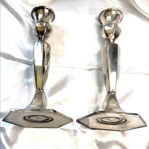 VintageWilcox Elegant Silver Plated Candle Holders